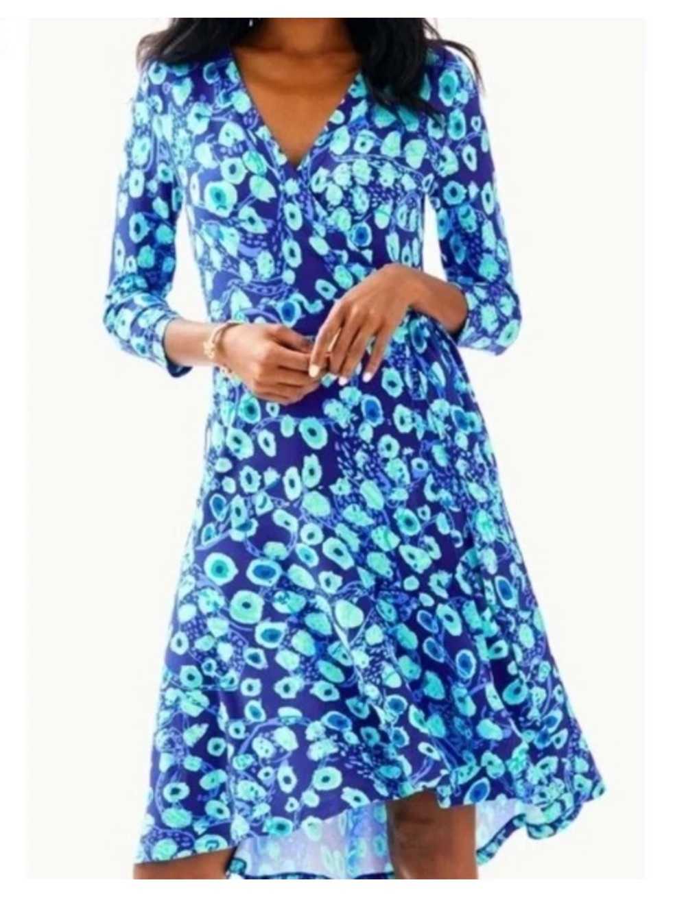Lilly Pulitzer Royal Purple Lil Kitty Rozaline Wrap Dress Size XL